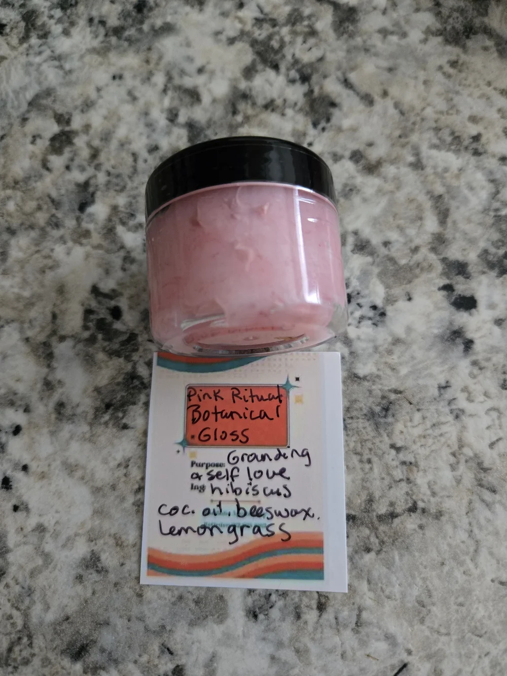 4/$15 Pink Ritual Botanical Lip Gloss -  20ml All Natural Makeup